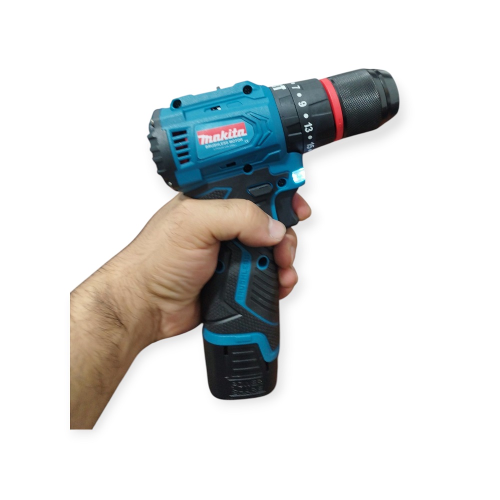 دریل پیچ گوشتی شارژی 13 میلیمتری 380 وات ماکیتا مدل LION 24 BRUESS مجموعه 28 عددی - Image 2