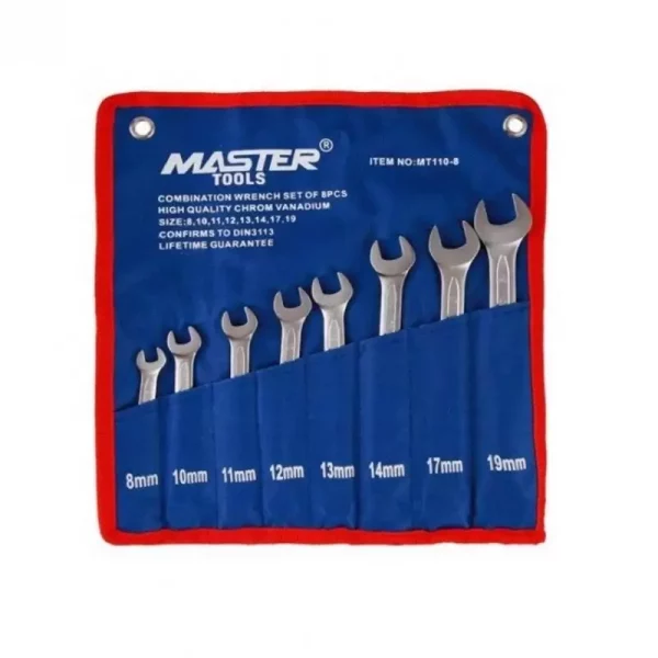 مجموعه 8 عددی آچار یکسر رینگی یکسر تخت مستر تولز مدل MT-110-8