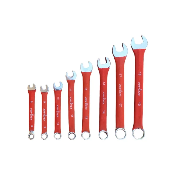 آچار یکسر تخت یکسر رینگی هانتر کد 8-19 مجموعه 8 عددی - Image 16