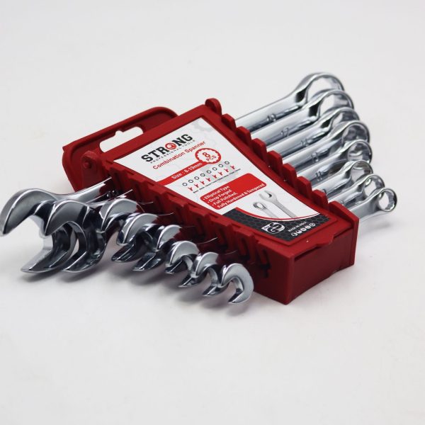 آچار یکسر تخت و یکسر رینگی استرانگ مدل YP-8-19MM مجموعه 8 عددی - Image 3