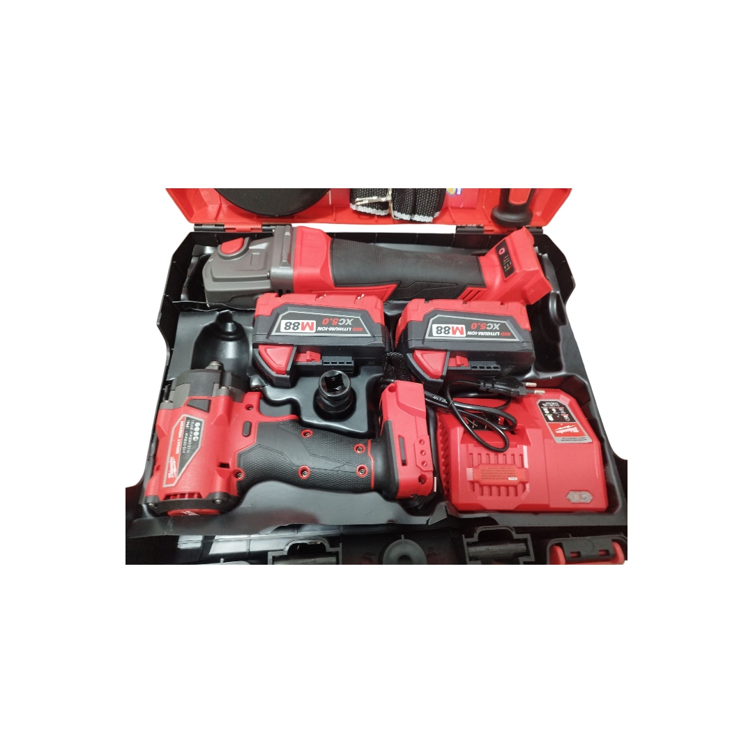 میلواکی مینی فرز و بکس شارژی با موتور براشلس و دو باتری 20 ولت - Image 6