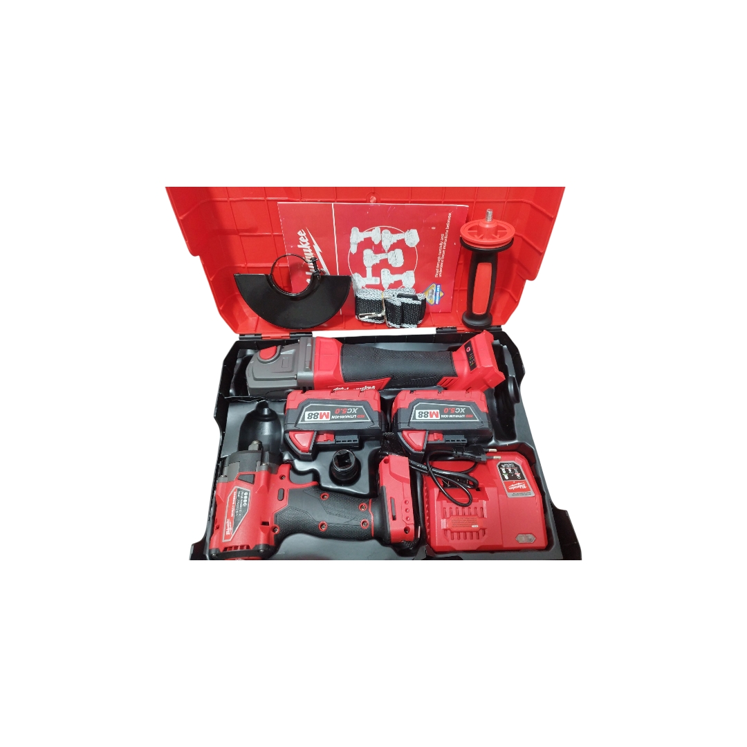 میلواکی مینی فرز و بکس شارژی با موتور براشلس و دو باتری 20 ولت - Image 9