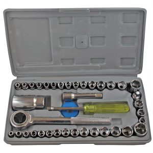 آچار بکس و دسته آچار آلما مدل AR-TUB مجموعه 40 عددی